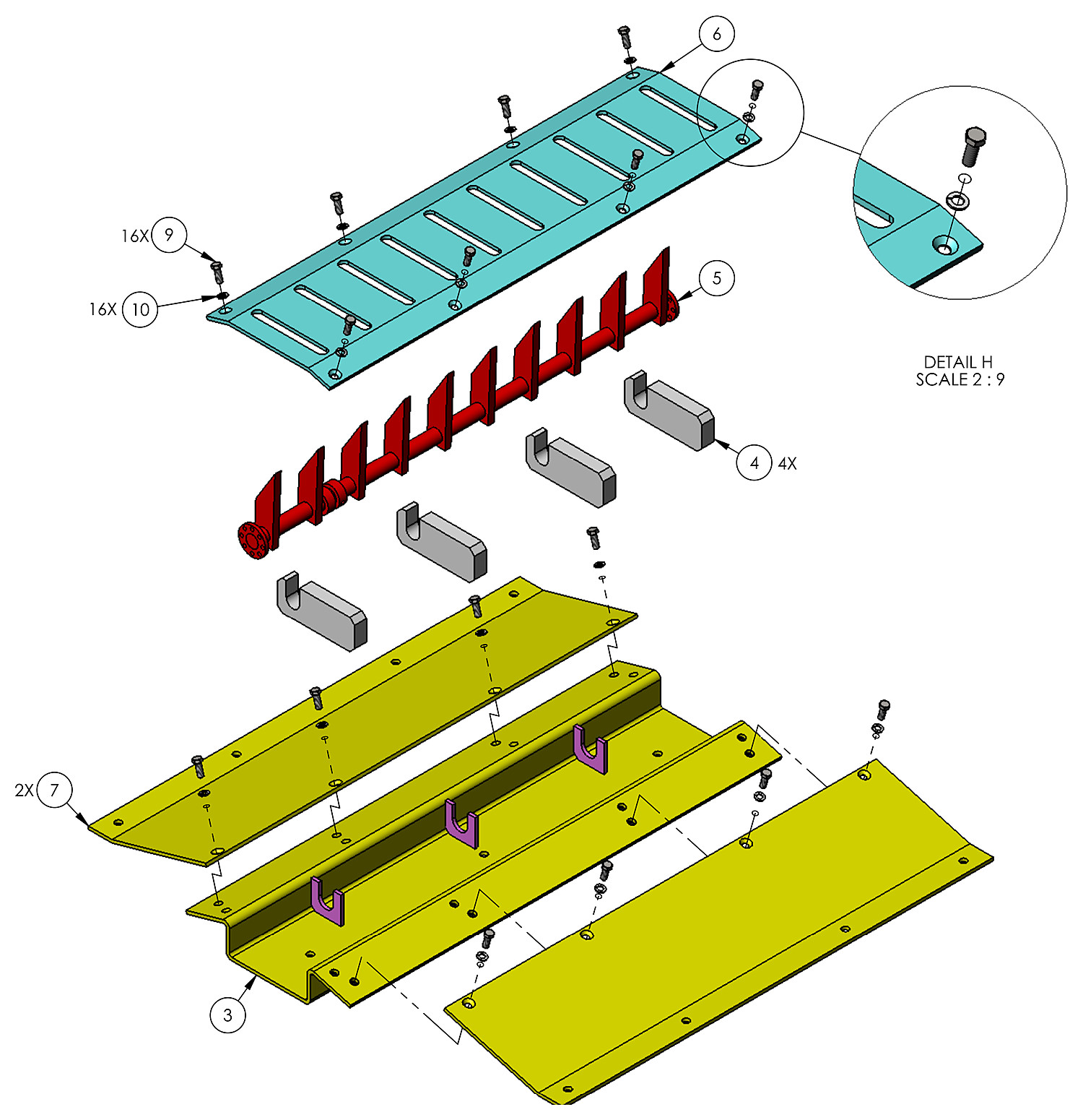 DoorKing 1603-073 parking spike surface mount 3 ft section parts diagram
