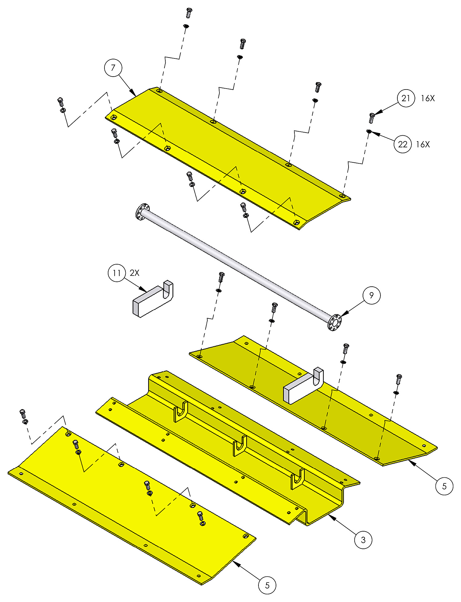 DoorKing 1603-193 parking tunnel surface mount 3 ft section parts diagram