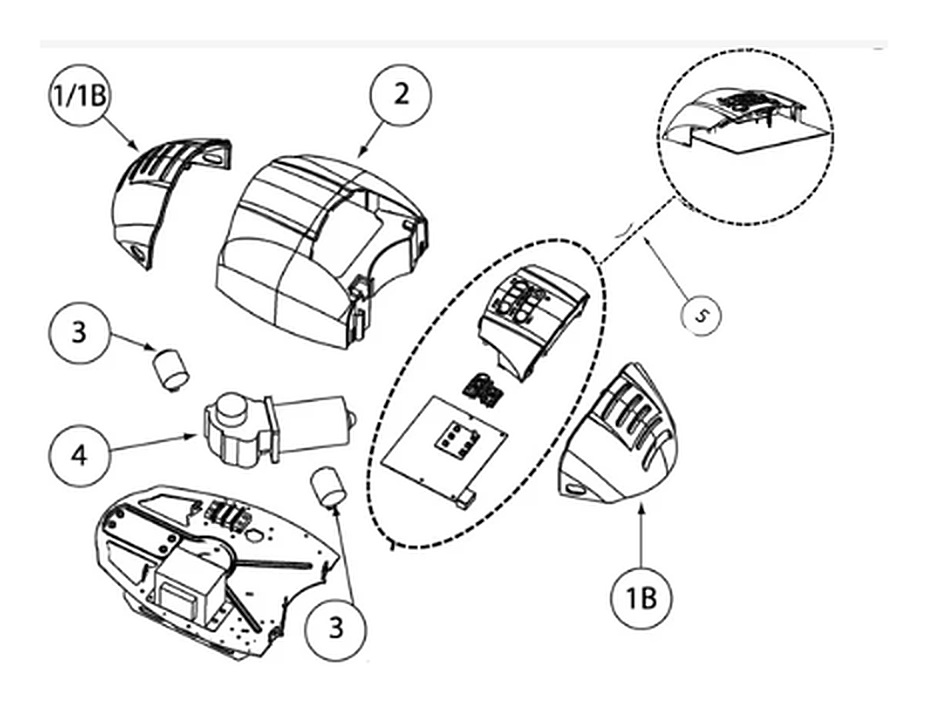 Genie 1022 1024 1042 2022 2024 2027 2042 powerhead replacement parts diagram