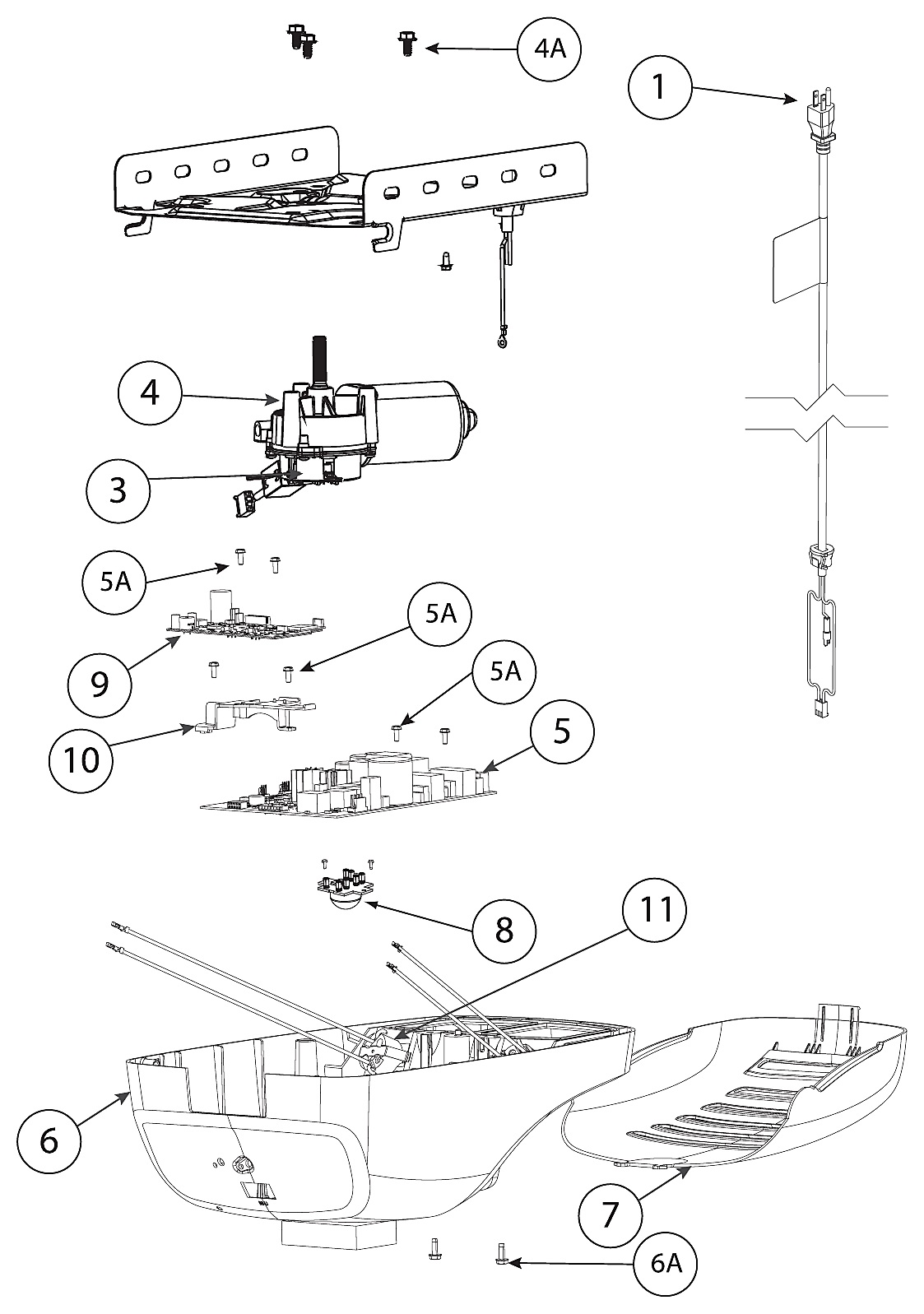 Genie 3022 3024 3042 3124H 4022 4024 4042 4124 ChainMax IntelliG SilentMax NGX powerhead replacement parts diagram