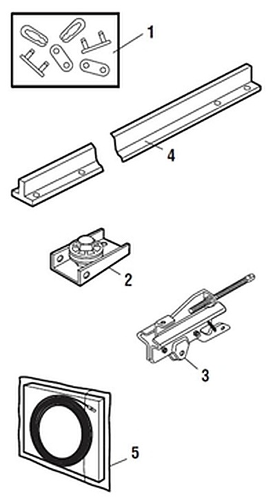 LiftMaster 8065 chain drive rail assembly parts diagram