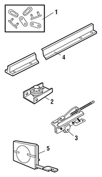 LiftMaster 8155 belt drive rail assembly parts diagram