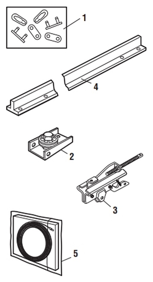 LiftMaster 8164W chain drive rail assembly parts diagram