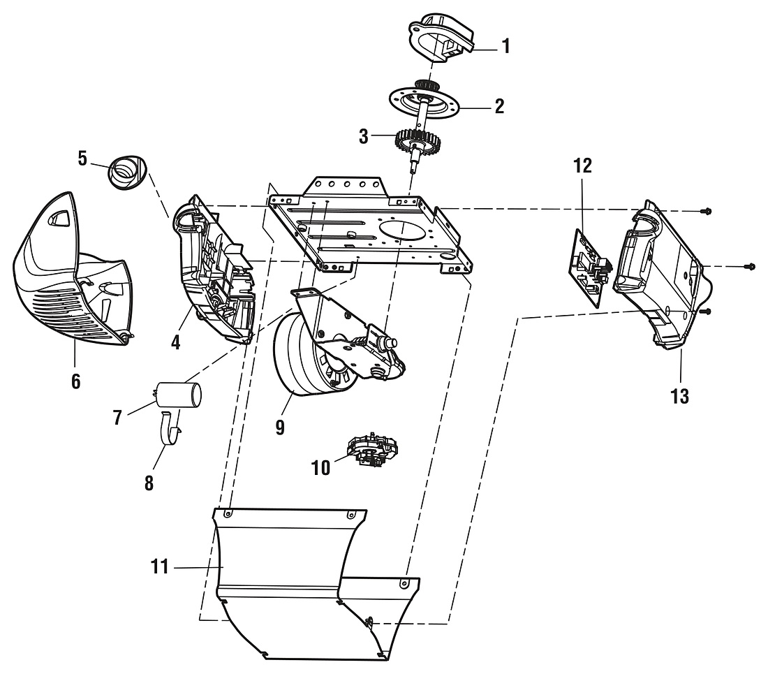 LiftMaster 8165 chain drive garage door opener motor unit parts diagram