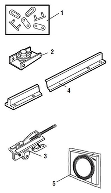 LiftMaster 8365 chain drive rail assembly parts diagram