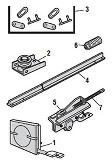 LiftMaster 85504 belt drive rail assembly parts diagram