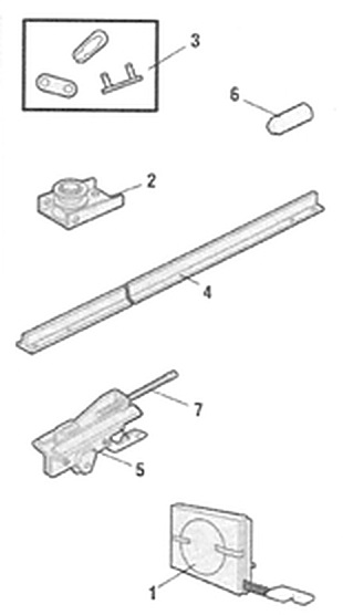 LiftMaster 8557 belt drive rail assembly parts diagram