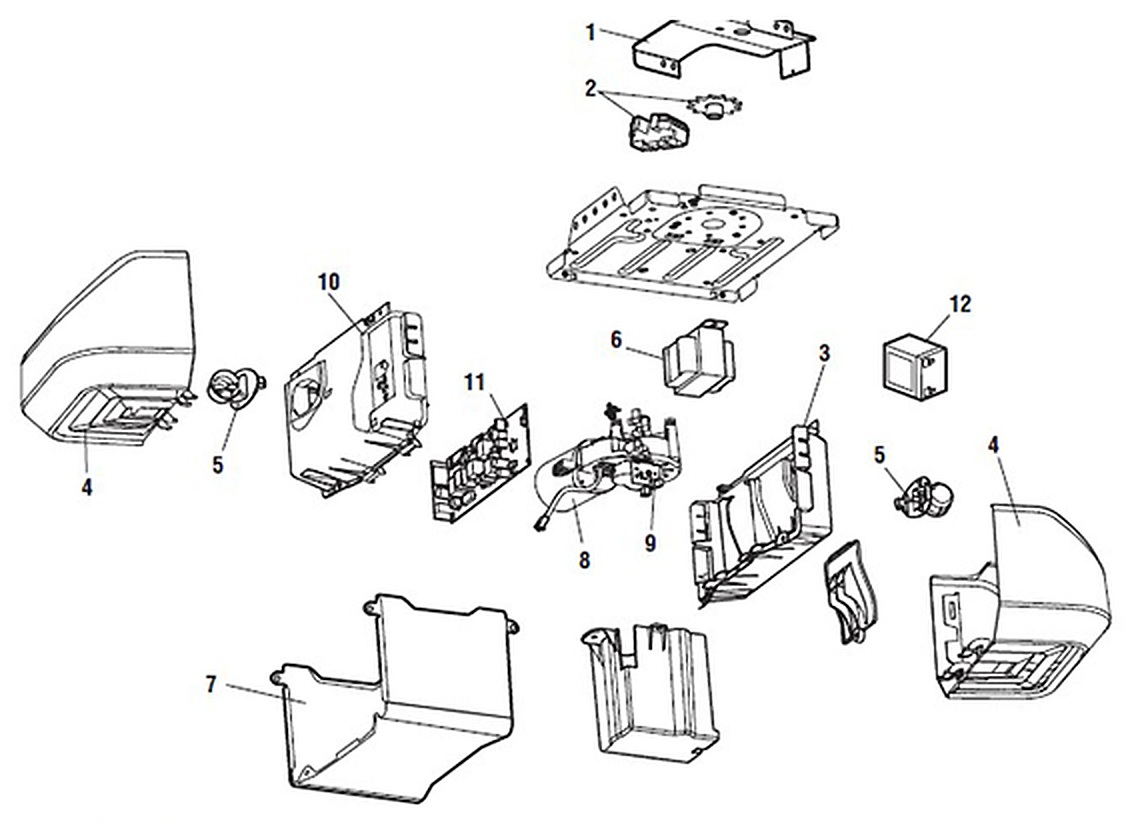LiftMaster 85802 chain drive garage door opener motor unit parts diagram