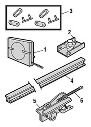 LiftMaster 8587W chain I-beam rail assembly parts diagram