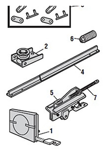 LiftMaster 86502 belt drive rail assembly parts diagram