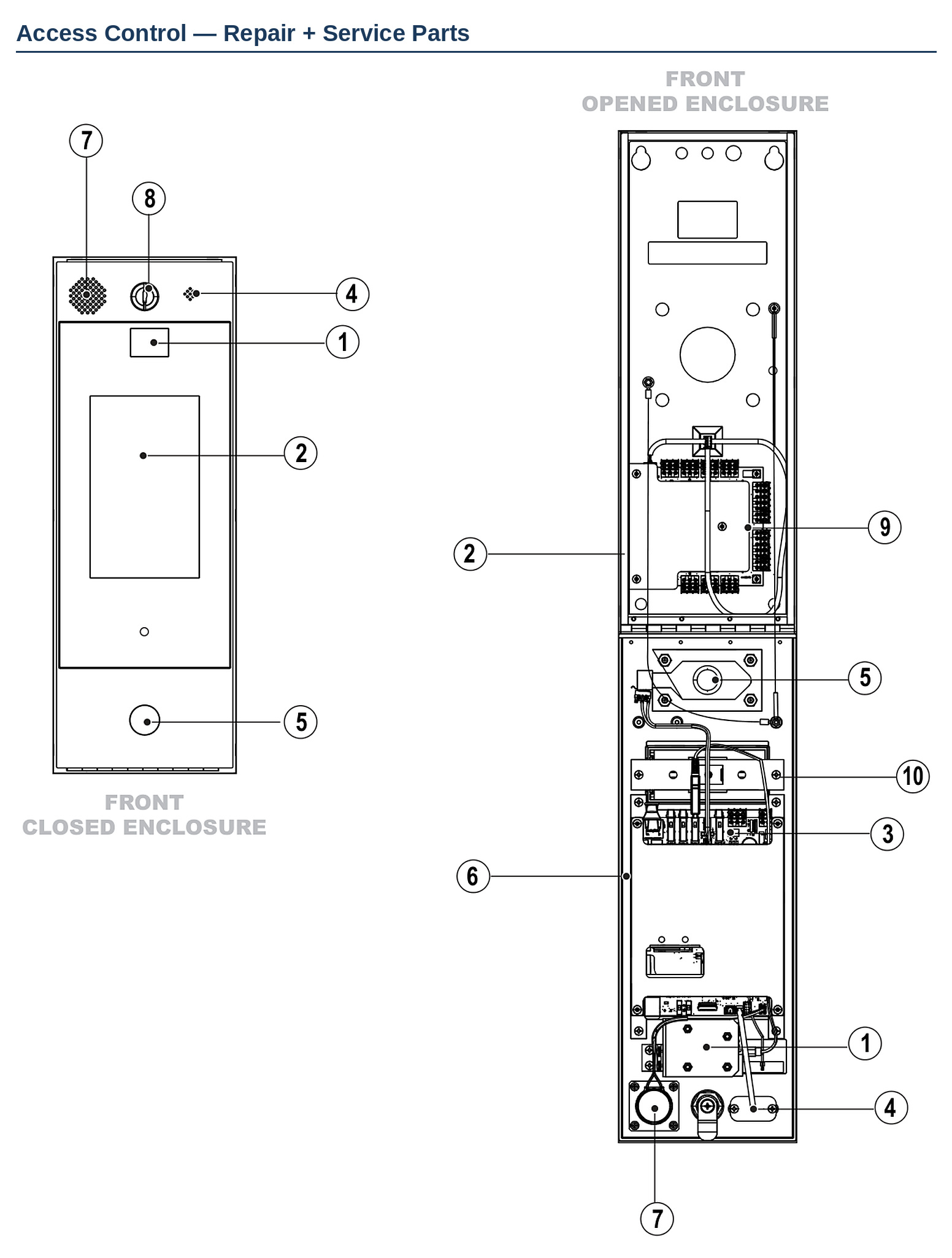 LiftMaster CAPXM Smart Video Intercom replacement parts diagram