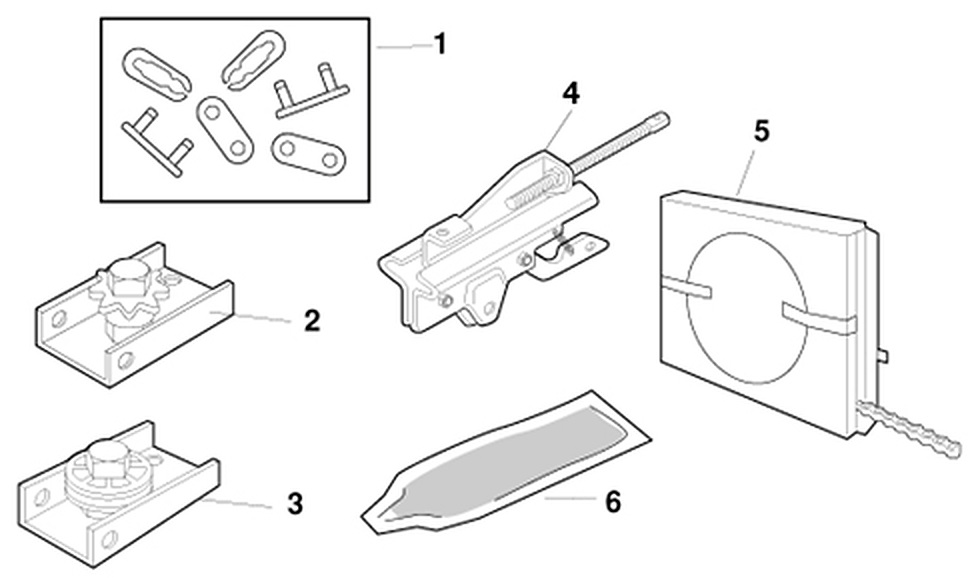 LiftMaster chain drive rail assembly parts diagram