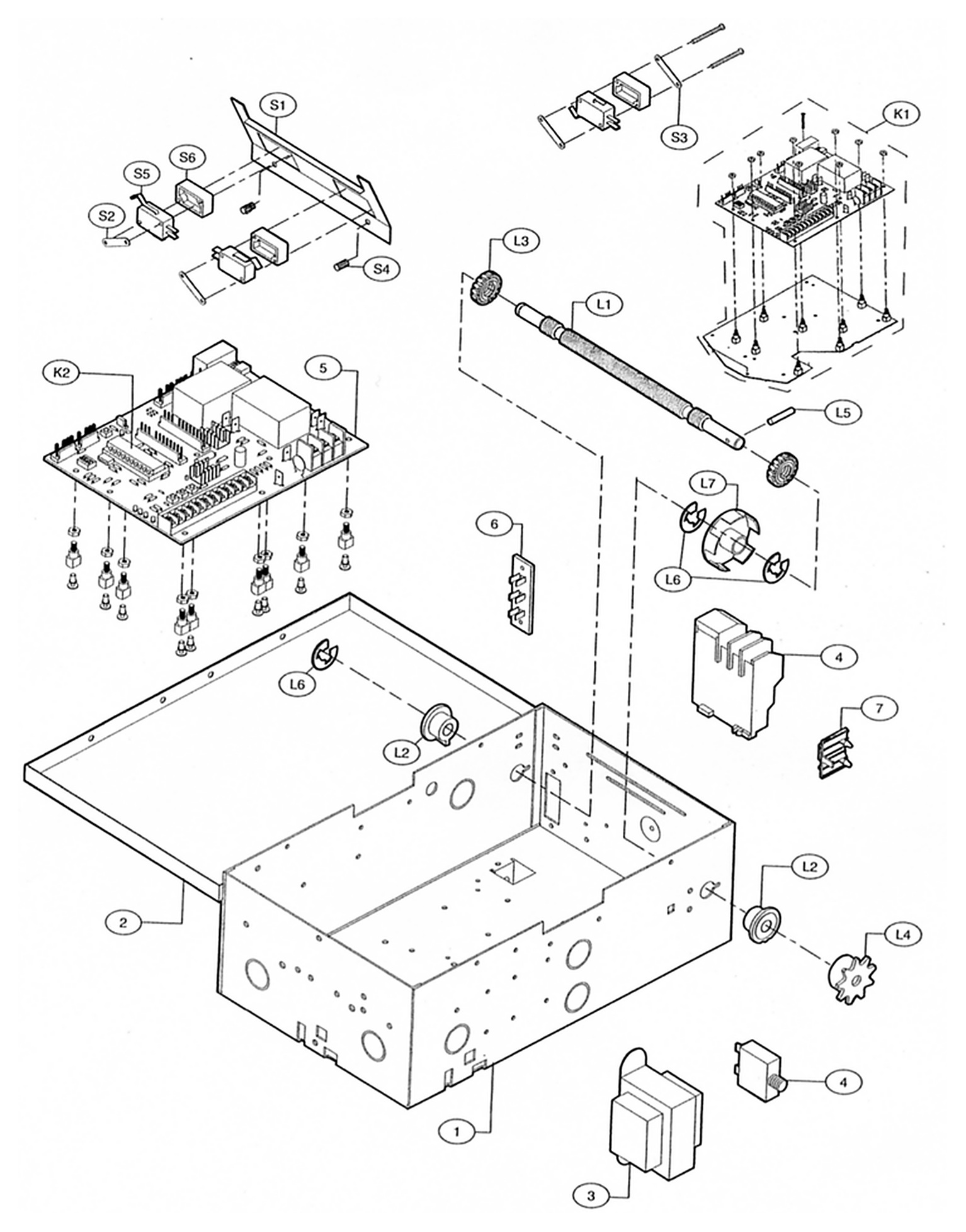 LiftMaster Logic Control Version 2 electrical box parts diagram