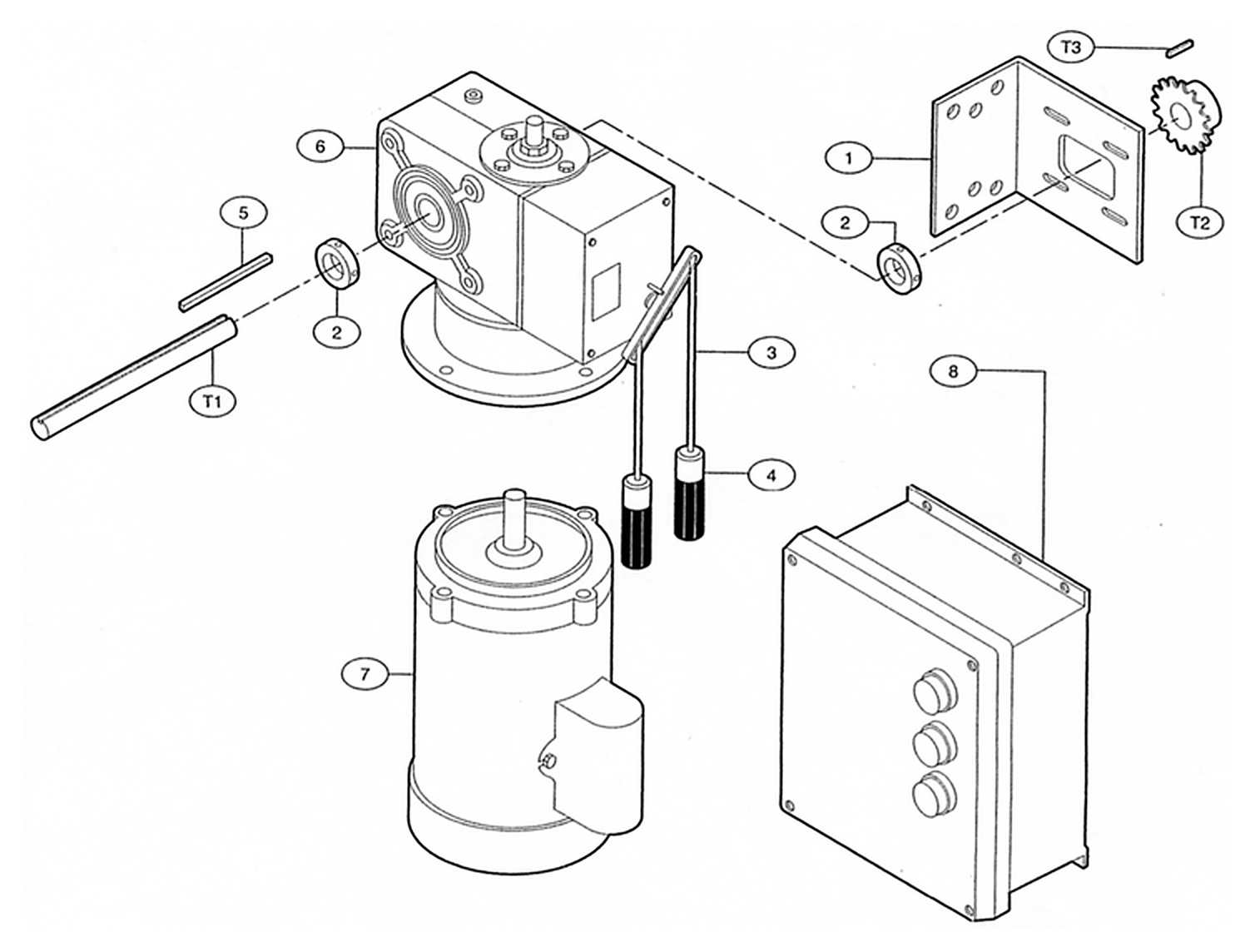 LiftMaster EGJ carwash gear reduced jackshaft operator parts diagram