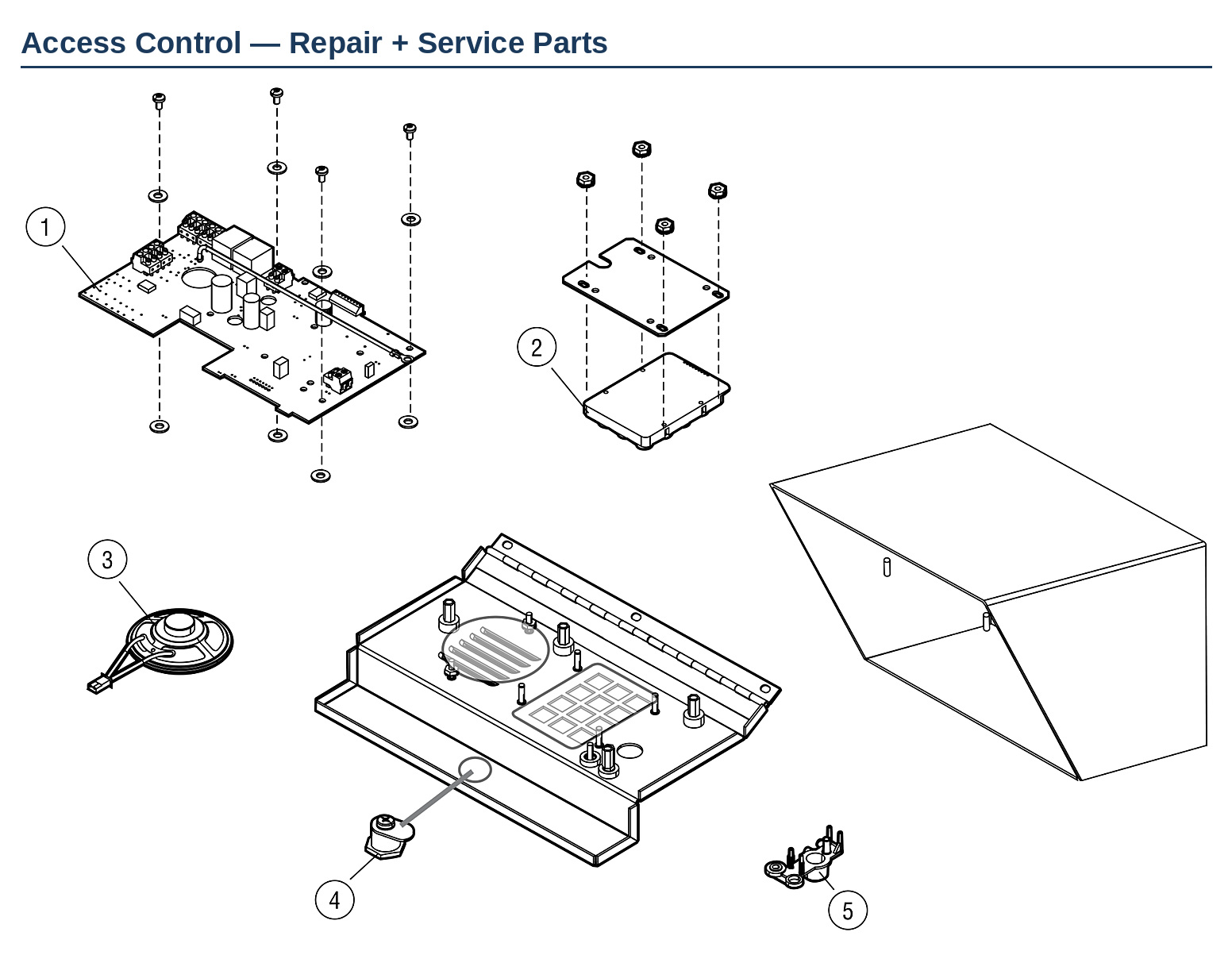 LiftMaster EL1SS telephone entry system replacement parts diagram