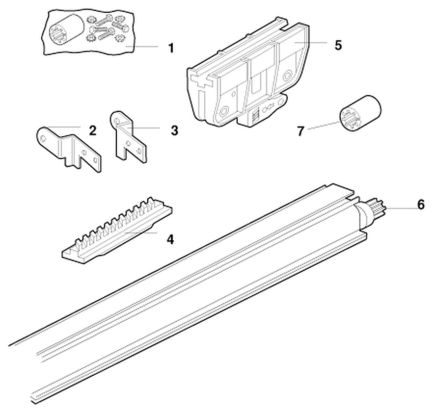 LiftMaster screw drive rail assembly parts diagram