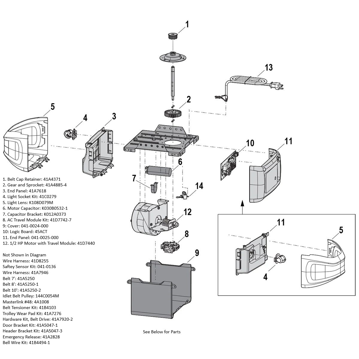 Select Products Parts Garage Door Opener Parts (Residential