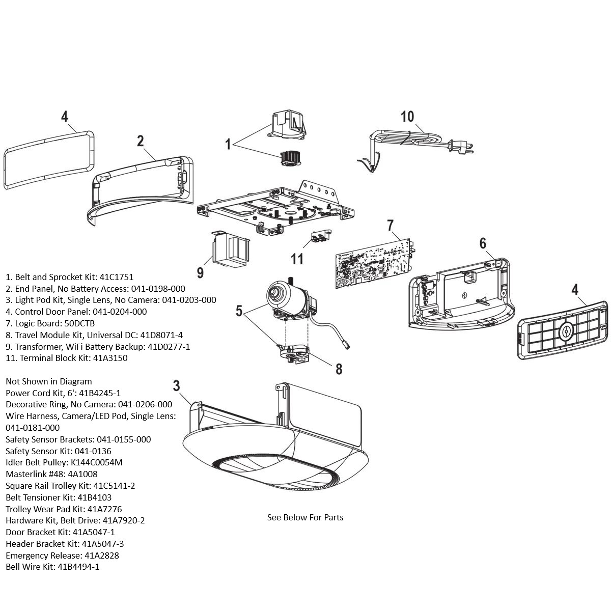 41B4494-1 Bell Wire Kit, Parts