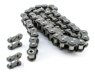Chain #41NP Nickel Plated Roller Chain x 10 feet - Anti-Corrosion + Free Connecting Link