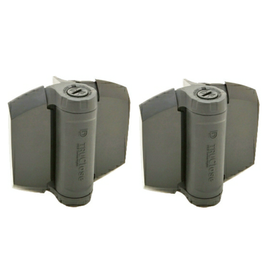 D&D TruClose TCHD1A-L1 Heavy Duty Self-Closing Gate Hinge with 1 Leg, Metal Gates to 154 lb, Pair