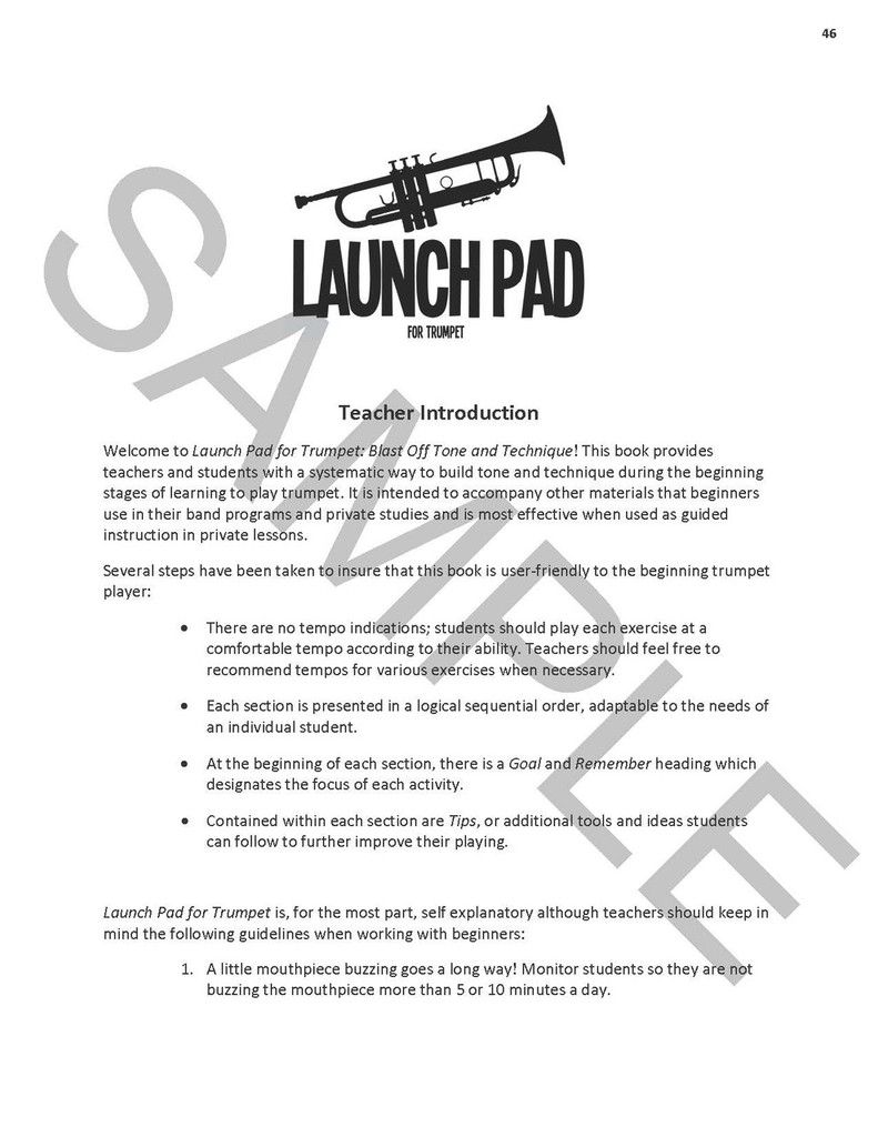 Launch Pad for Trumpet: Blast Off! Tone and Technique