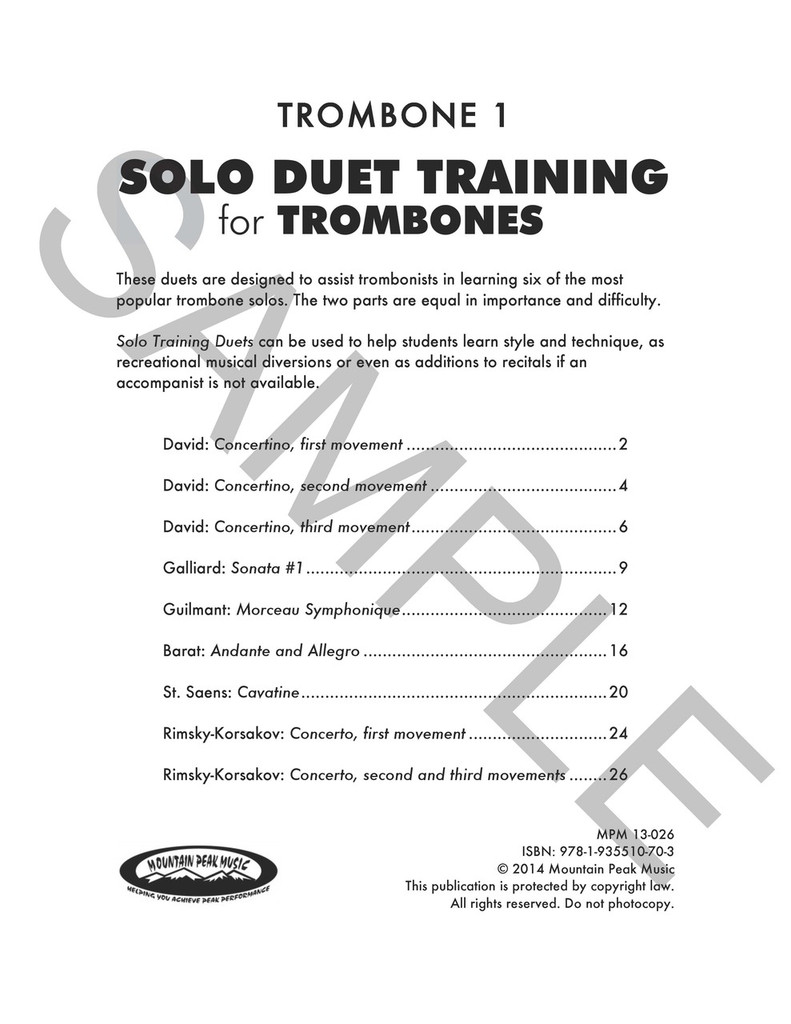 Solo Duet Training for Trombones