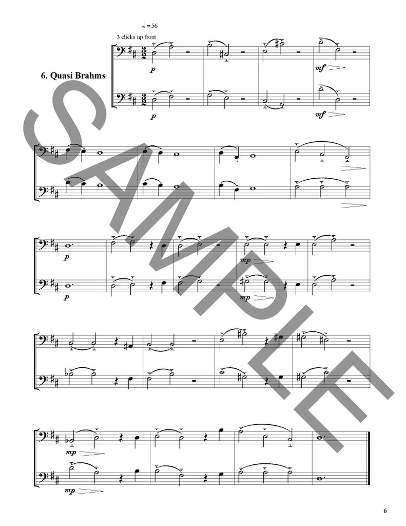 Long Tone Duets for Trombone: Style and Articulation - PDF/MP3 Download Version