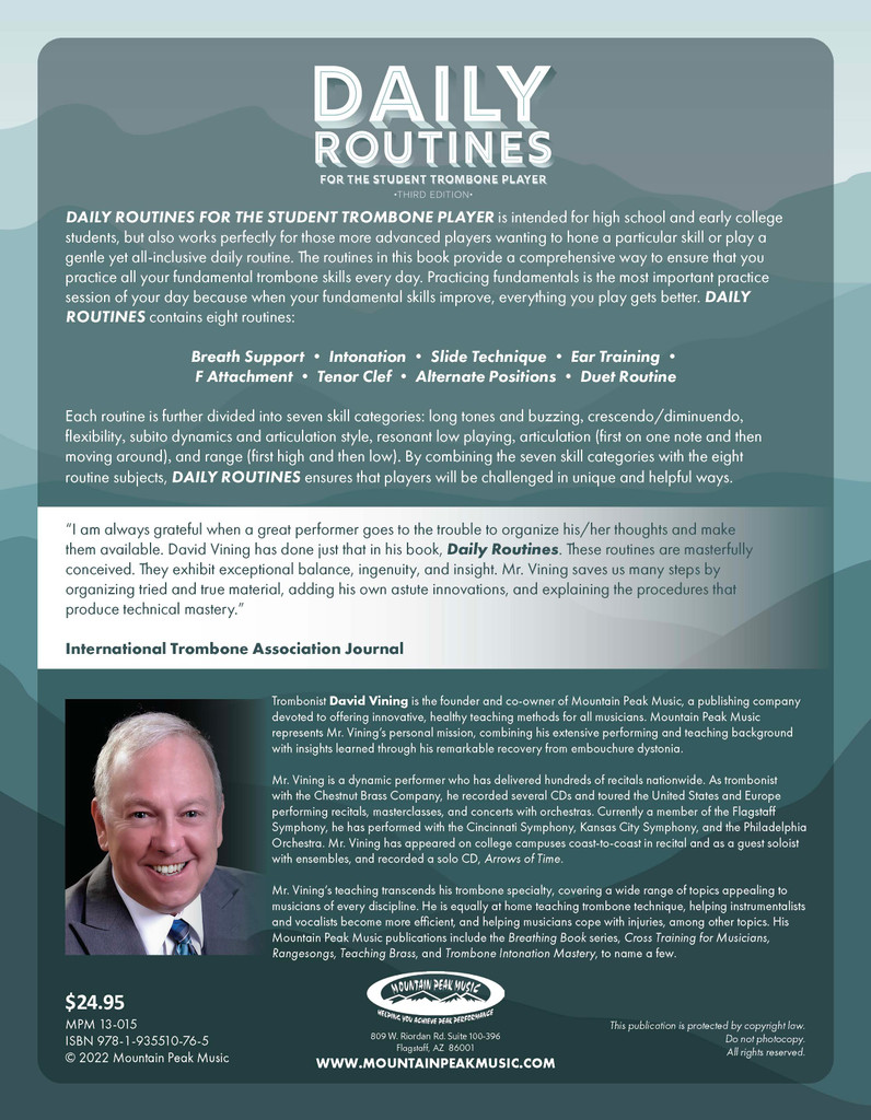 Daily Routines for the Student Trombone Player