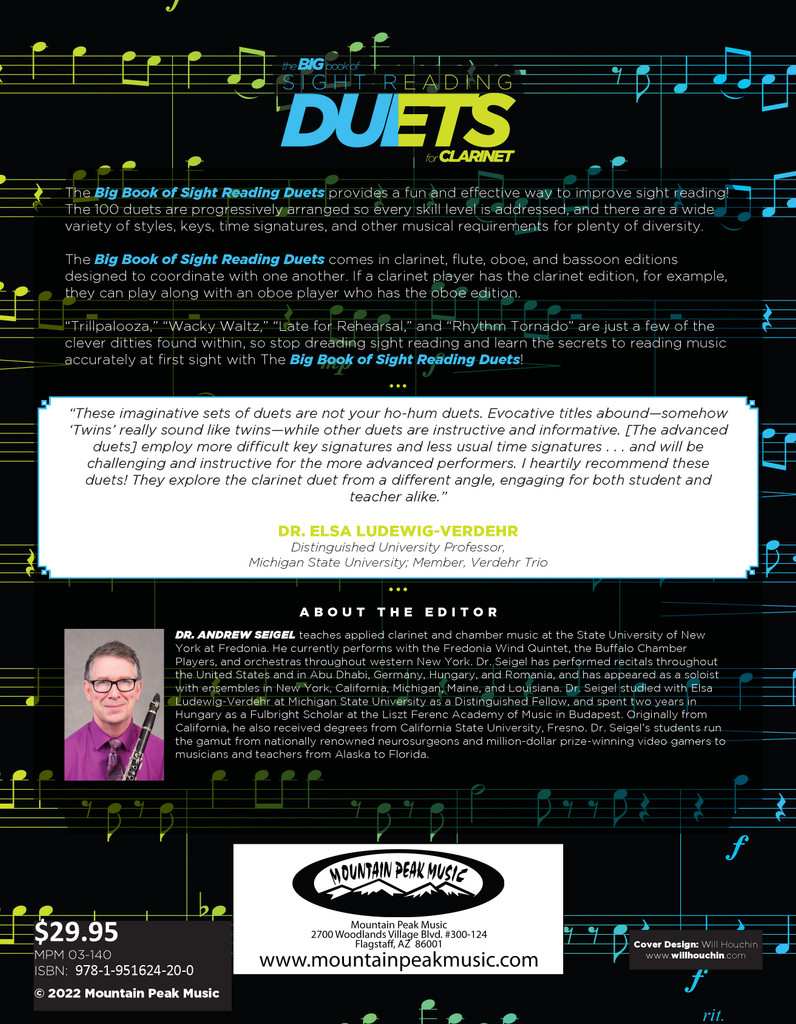 Big Book of Sight Reading Duets for Clarinet: 100 Sight Reading Challenges for You and a Friend