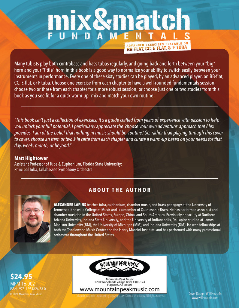 Mix & Match Fundamentals: Advanced Exercises Playable on BB-flat, CC, E-flat, and F Tuba - PDF Download Version