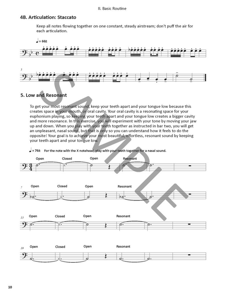 Daily Routines for the Student Euphonium Player - PDF Download Version
