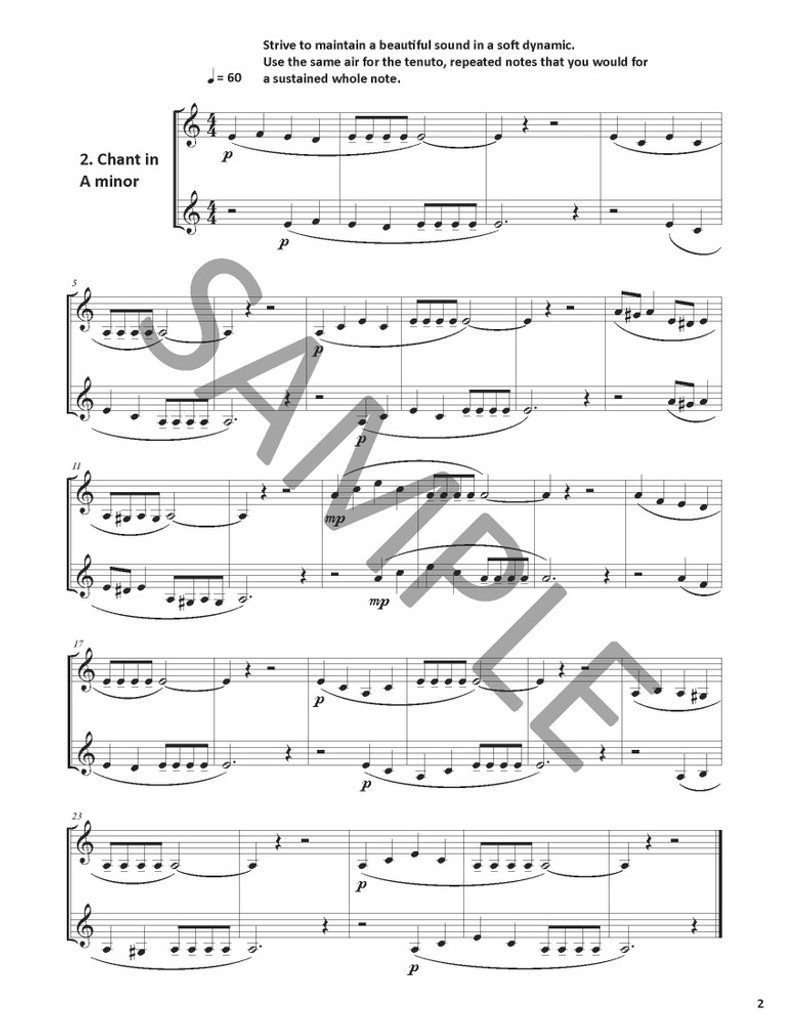 Long Tone Duets for Horns - PDF Download Version