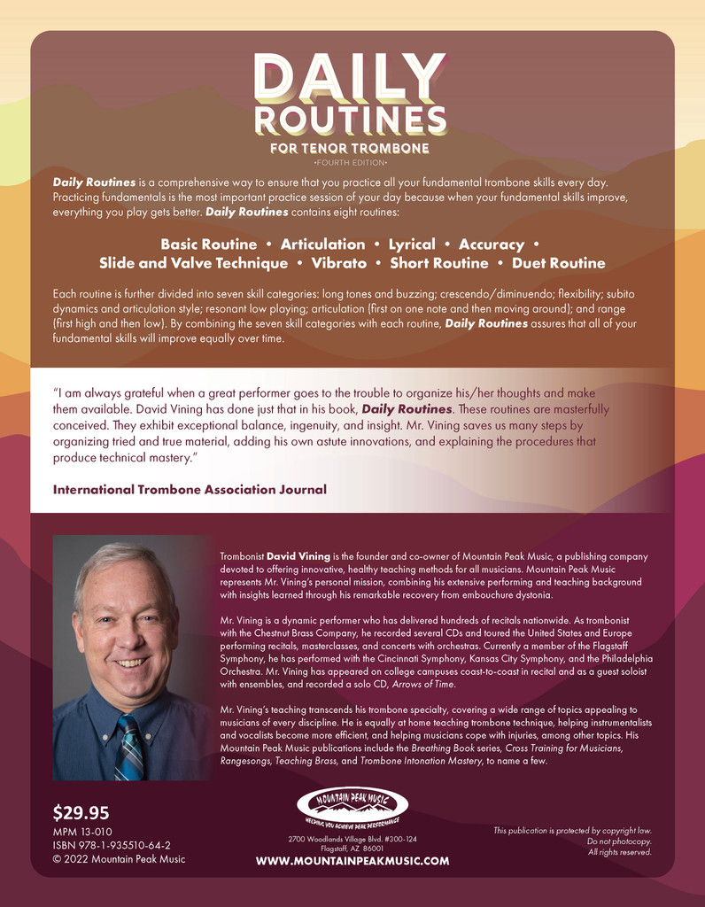 Daily Routines for Tenor Trombone - PDF Download Version