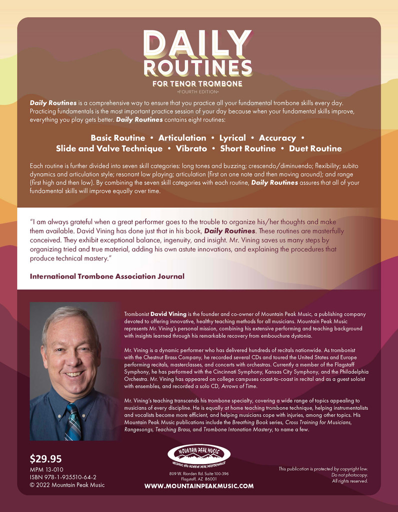 Daily Routines for Tenor Trombone - PDF Download Version