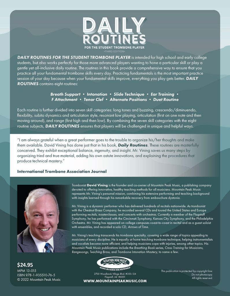 Daily Routines for the Student Trombone Player - PDF Download Version