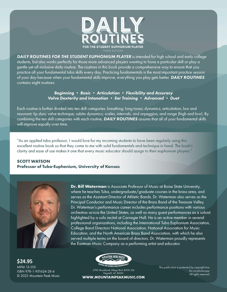 Daily Routines for the Student Euphonium Player - PDF Download Version