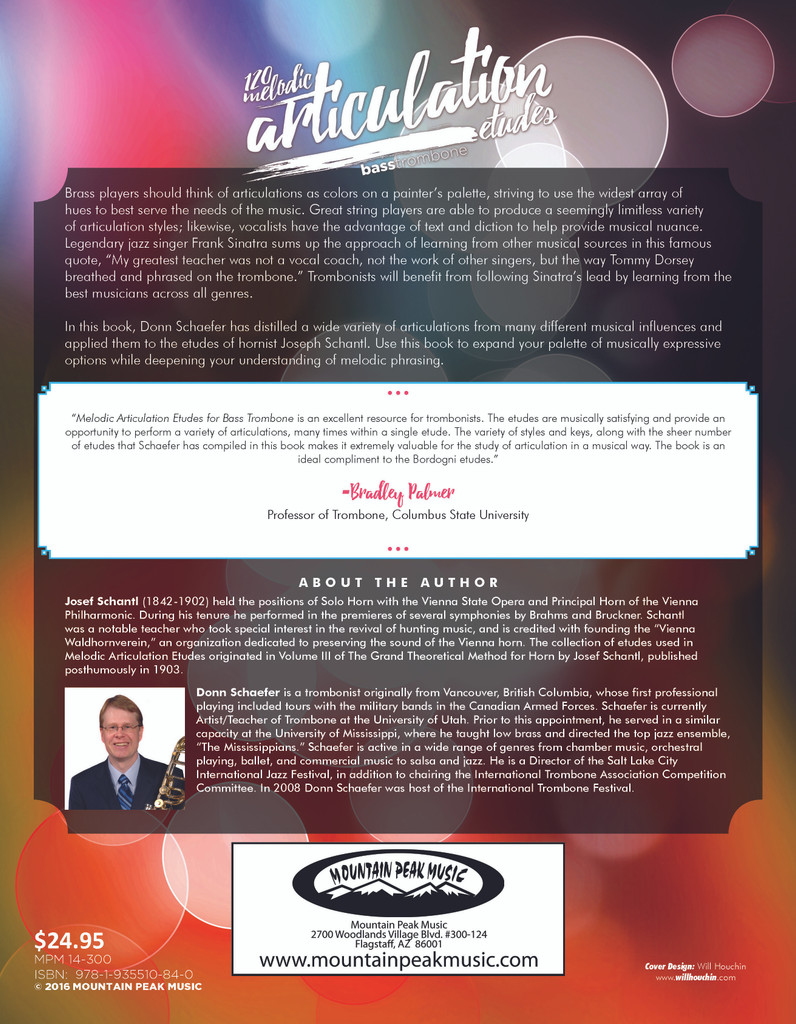 120 Melodic Articulation Etudes for Bass Trombone - PDF Download Version