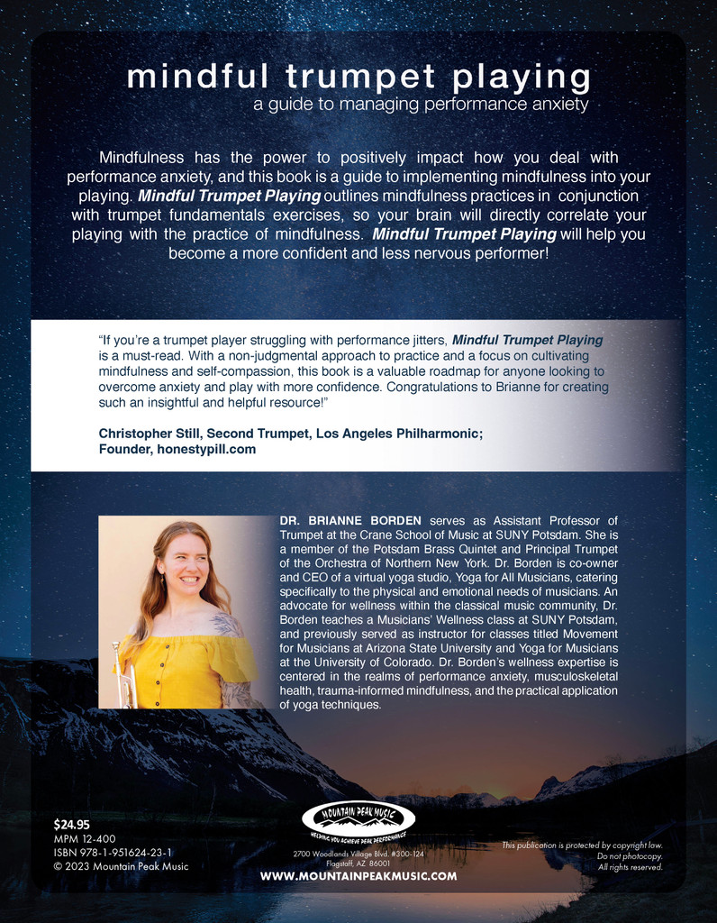 Mindful Trumpet Playing:  A Guide to Managing Performance Anxiety - PDF Download Version