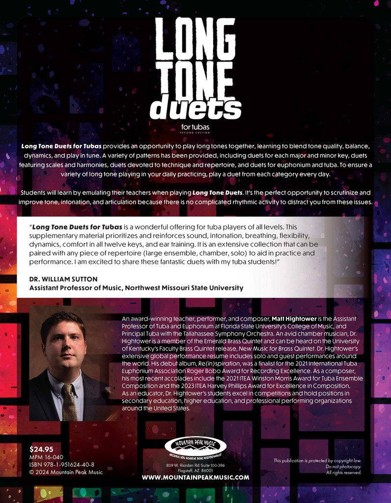 Long Tone Duets for Tubas