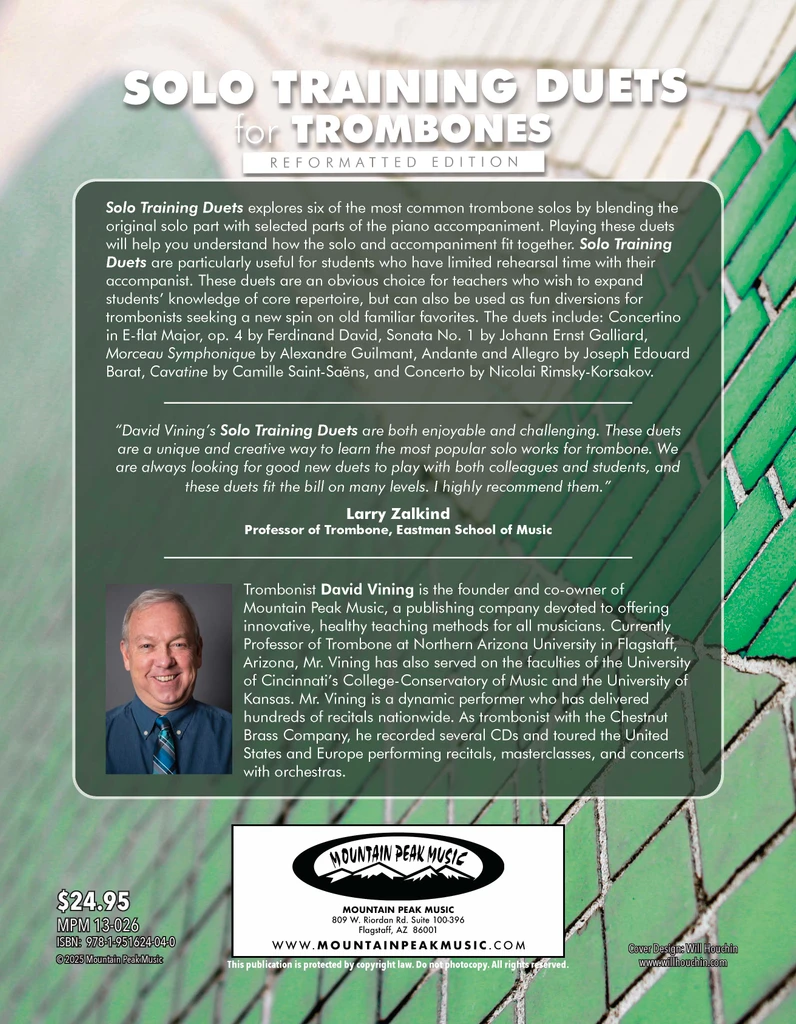 Solo Training Duets for Trombones