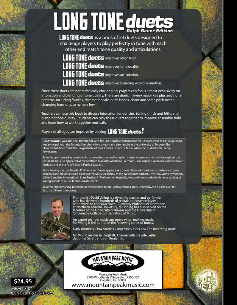 Long Tone Duets for Trombone: Ralph Sauer Edition - PDF/MP3 Download