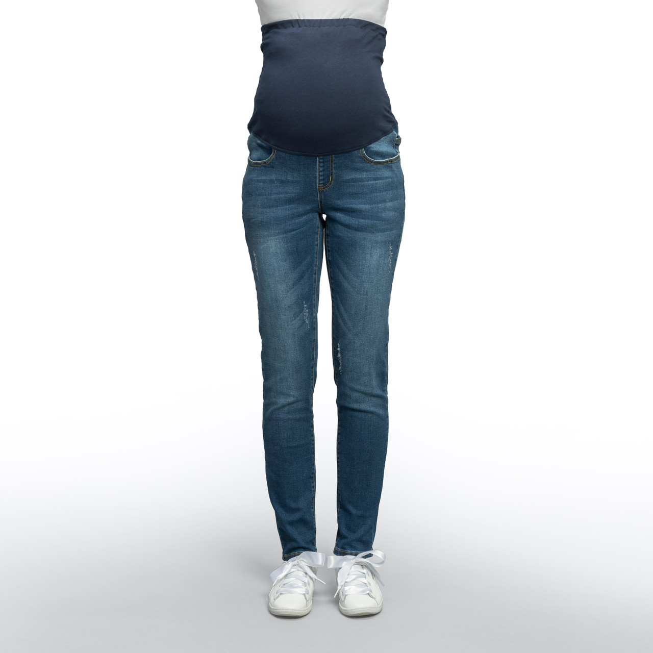 Dark Blue Skinny Maternity Jeans