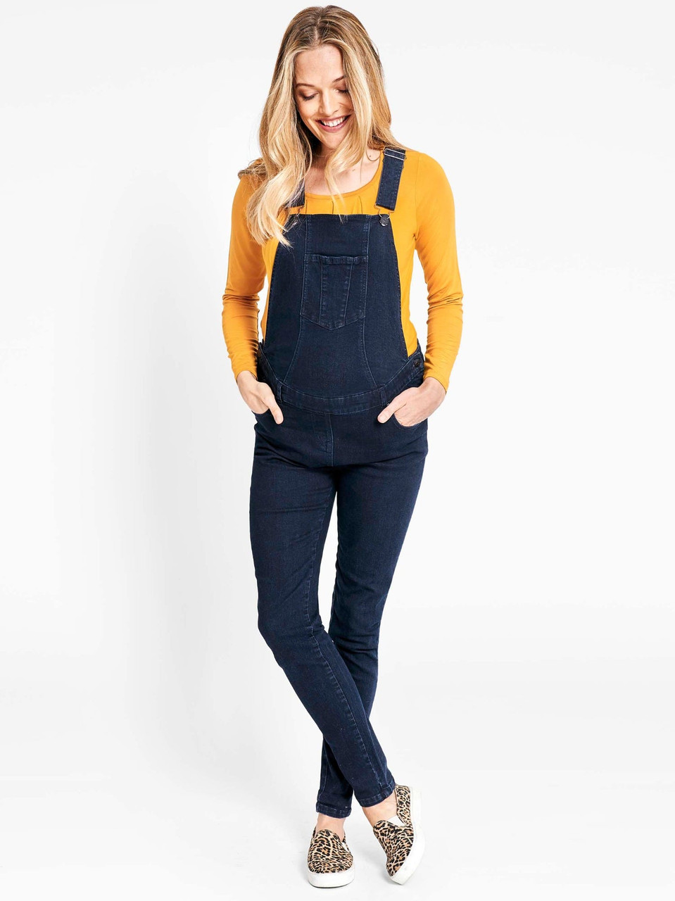 Work Day Dark Denim Overalls | Women's Denim Overalls | Farm Girls Fancy  Frills