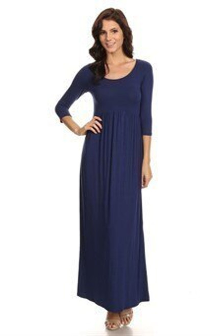 In a super soft stretch knit, this maternity maxi dress features an empire waistline with 3/4 sleeves giving it a relaxed fit.


Origin : USA