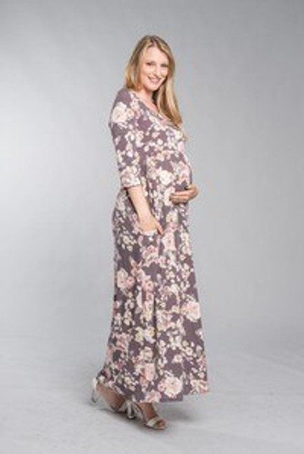 FLORAL MAXI MATERNITY DRESS, WITH SOFT FRENCH TERRY MATERIAL


Origin : USA