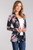 Navy floral printed maternity knit cardigan with open front and long sleeves.


Origin : USA