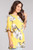Yellow Floral printed maternity top with ruffled short sleeves, crew neckline, and high low hem.


Origin : USA