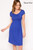 A casual royal blue cap sleeve midi maternity dress, perfect for the modern mom on the go! 

Origin : USA