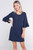 Solid, mini maternity dress in a bodycon fit, with a round neck, and 3/4 bell sleeves.

Origin : USA