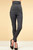 Charcoal stretch twill maternity pant with five pockets and grey belly band. SIZING RUNS SMALL.